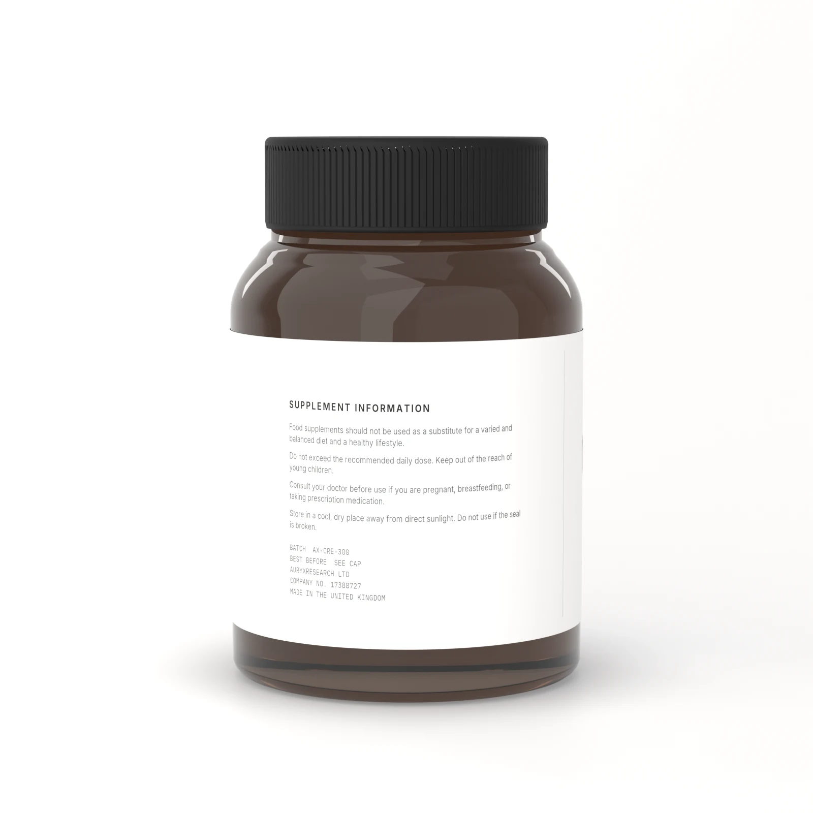 Creatine Monohydrate — supplement information panel