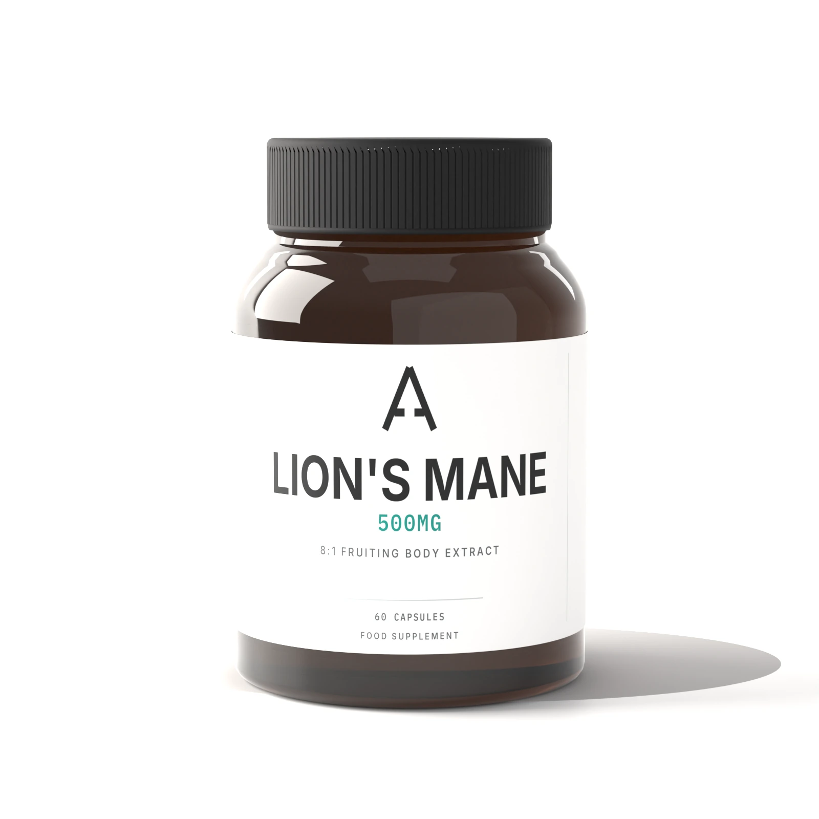 Lion's Mane 500 — 500mg 8:1 Fruiting Body Extract · 60 capsules, 60 capsules